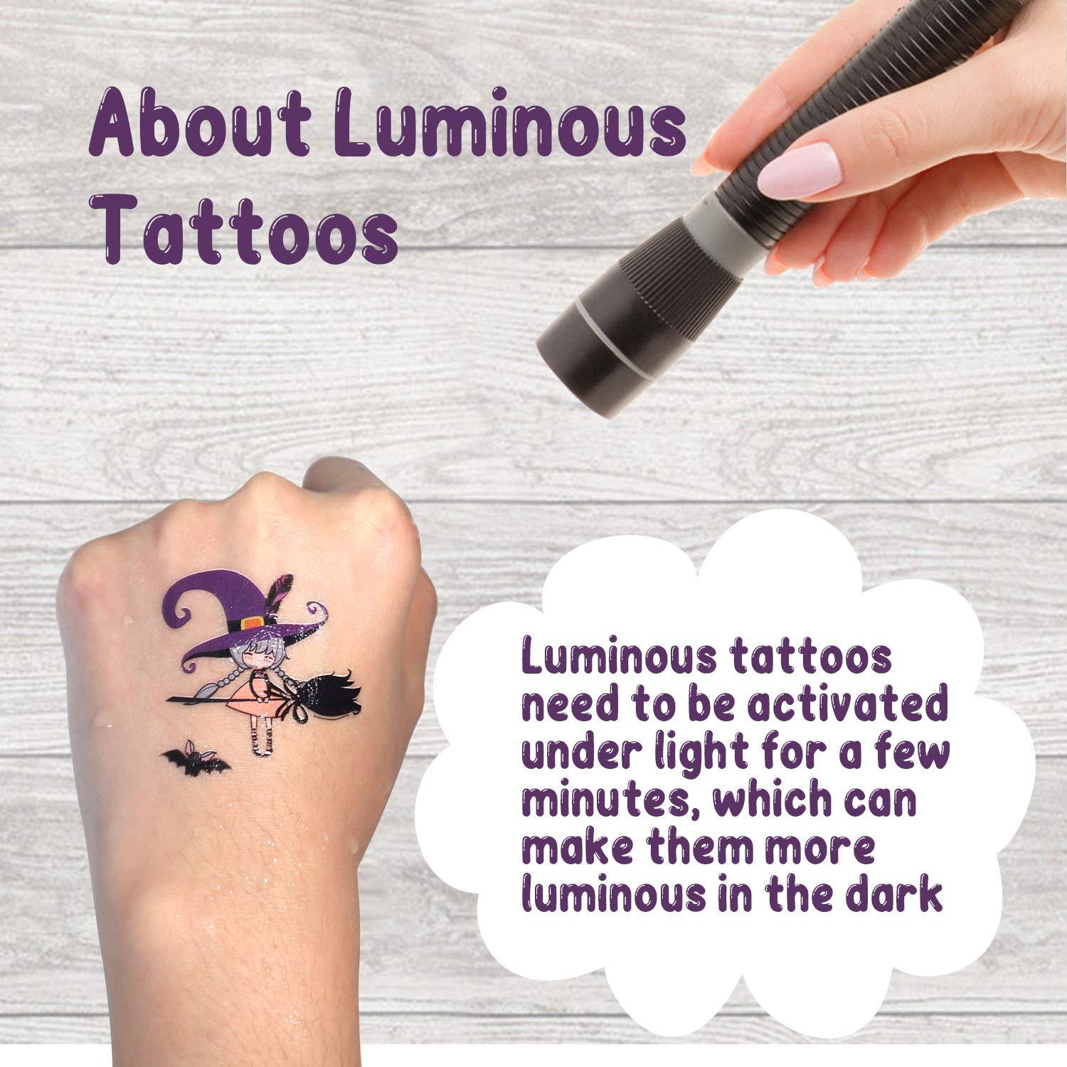 Adult Luminous Tattoo Lightning Flame Flower Cute Finger Heart Tatto  Waterproof Temporary Transfer Tattoos Small Symbol Body Art - AliExpress